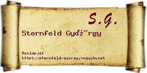 Sternfeld György névjegykártya